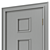 Modern Wood Interior Door 3D model small image 2