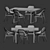 Elegant Grace Chair Enne Set 3D model small image 4