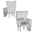 Chelsea Classic Armchair: Elegant Design 3D model small image 6