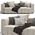 Freeman Double Sofa - Modern Style 3D model small image 1