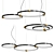 Celestial Orbital Pendant Chandelier 3D model small image 1