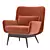 Elegant Casterly Cammy Armchair 3D model small image 1