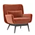 Elegant Casterly Cammy Armchair 3D model small image 2