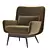 Elegant Casterly Cammy Armchair 3D model small image 3
