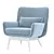 Elegant Casterly Cammy Armchair 3D model small image 5