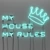 Neon "My House My Rules" Sign 3D model small image 1