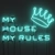 Neon "My House My Rules" Sign 3D model small image 2