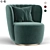 Elegant Pearl Armchair 3D model small image 1