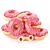 Delicious Strawberry-Filled Donuts on Plate 3D model small image 9