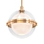 Elegant Aged Brass Pendant Light 3D model small image 1