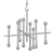 Colette Aged Brass Chandelier 3D model small image 2