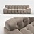 Luxury Blogger 3-Seat Sofa 3D model small image 2