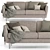  Stylish Grey Sofa - Sits BETTY 3D model small image 3