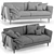  Stylish Grey Sofa - Sits BETTY 3D model small image 5