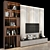 Modern TV Wall Set 277 3D model small image 3