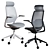 OrangeBox Eva Office Chair - Adjustable Height and Depth 3D model small image 1