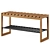 Solid Oak & Metal Bench, Kia (88x45x30 cm) 3D model small image 1