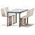 Modern Tommaryd Table & Roger Chair 3D model small image 1