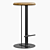 Sleek Bamboo Barstool 3D model small image 4