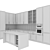 Customizable Modern Kitchen 3D model small image 6