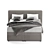 Sleek Gray Bed: Stylish and Comfortable 3D model small image 3