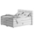 Sleek Gray Bed: Stylish and Comfortable 3D model small image 7