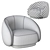 Sophisticated Julep Armchair: Tacchini's Ultimate Comfort 3D model small image 4