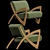 Prada Green Wood Chair 3D model small image 3