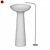 Carrara Marble Freestanding Washbasin: Sleek Elegance 3D model small image 2