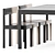 Na Xemena Outdoor Table & Chair 3D model small image 2