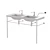 Luxury Double Basin Console Sink with Polished Chrome Stand 3D model small image 1