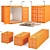 Versatile 10-40 ft Container: RAL 2000 Color Option 3D model small image 7