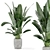  Rusty Concrete Pot Indoor Plants - Set 285 3D model small image 1