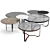 Gubi Coffee Tables Set: Adnet & IOI Tables 3D model small image 1