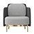 Sleek Minotti Tape Armchair: Luxury Design for Style & Comfort 3D model small image 2