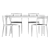 Modern Teak Table and Chairs 3D model small image 6