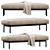 Plush Puff Large Bench 3D model small image 2