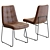 Elegant Naomi Leather Dining Chair 3D model small image 8