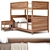 Compact Twin Bunk Bed: Perfect for Small Spaces 3D model small image 1