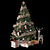 Festive Christmas Tree with Gifts and Ornaments 3D model small image 1