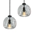 Nordic Glass Pendant Chandeliers 3D model small image 1