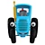 Powerful 15K Poly Blue Tractor 3D model small image 2