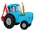 Powerful 15K Poly Blue Tractor 3D model small image 5