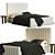 Plush Velvet Ottoman Bed: Stylish and Functional! 3D model small image 1