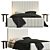 Plush Velvet Ottoman Bed: Stylish and Functional! 3D model small image 2