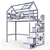 Aviator Kids Bed-House with Ladder 3D model small image 3