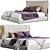 Modern Flou Amal Bed - Sleek and Elegant 3D model small image 1