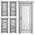 Dante 5-Piece Interior Doors: Holz Elegance 3D model small image 2