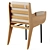 Kinney Teak Outdoor Dining Chair 3D model small image 2