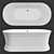 Luxury Marble Bath: Astra Form 3D model small image 1